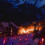 © Descente aux lampions des enfants à Valfréjus - Valphoto