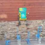 Oplaadstation voor elektrisch ondersteunde fietsen, in Valfréjus. - M.Bonnin/CCHMV