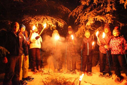 Torchlight walk under the stars