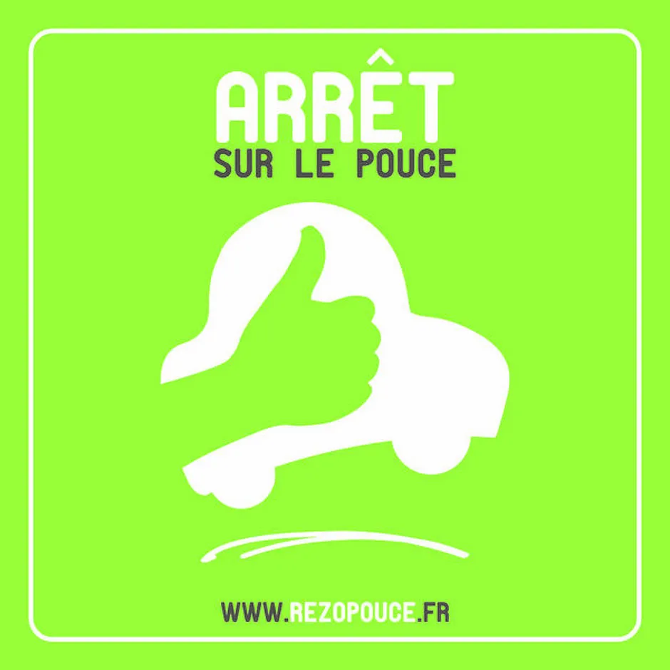 © Panneau arret autostop Rezopouce - Rezopouce