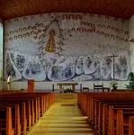 Binnenaanzicht van het fresco van de kerk van Modane - Pierre Witt