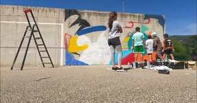 © Outdoor Urban Festival : Démonstration de Live Painting_Valfréjus - Valentin Walker