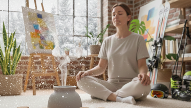 Atelier récupération et détente après le ski : huiles essentielles