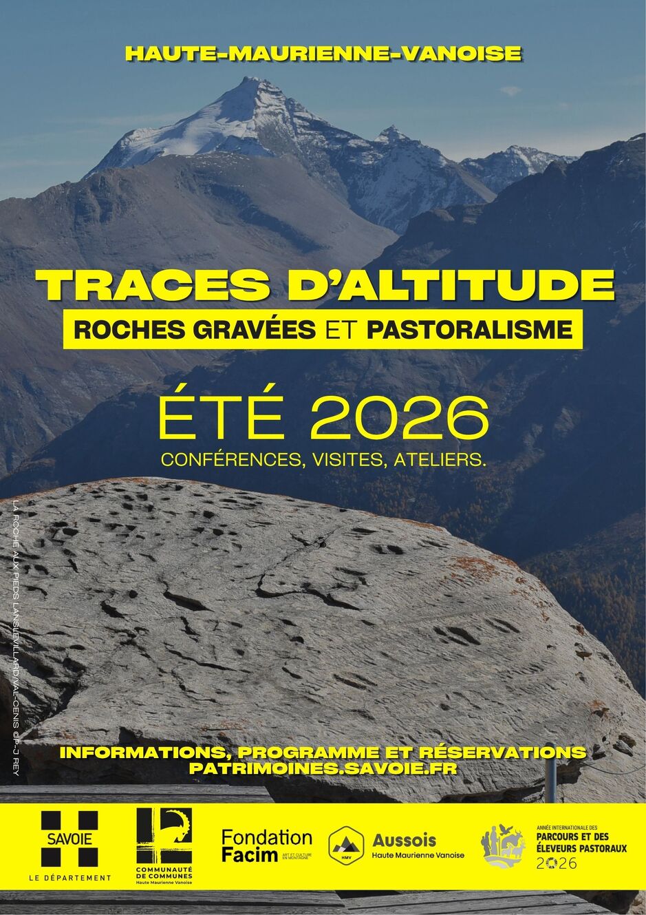 © TRACES D'ALTITUDE : ROCHES GRAVÉES ET PASTORALISME_Modane - Département de la Savoie