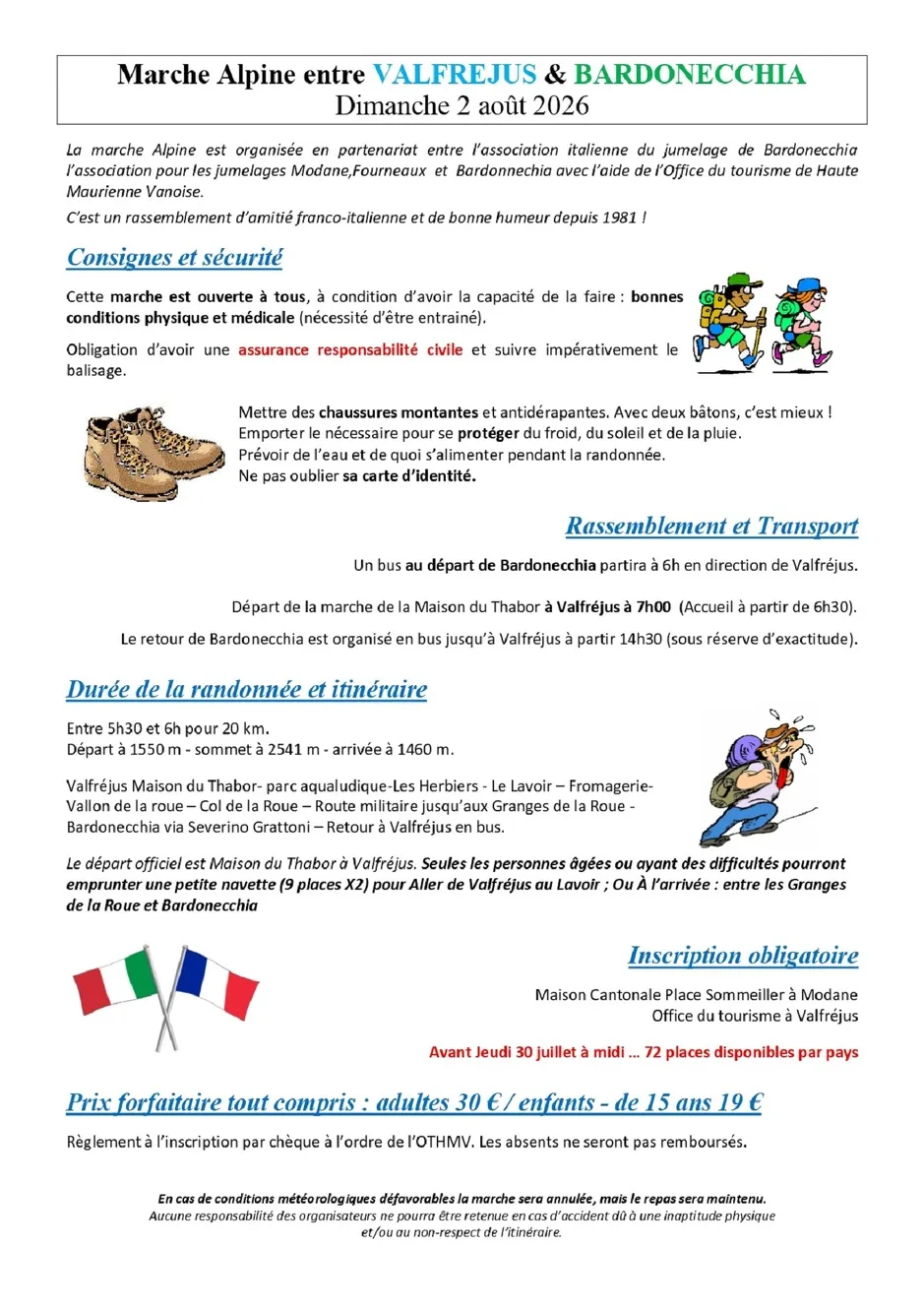 © Marche Alpine Sens France Italie 2026_Valfréjus - Asso pour les jumelages