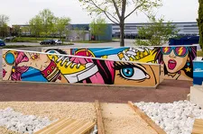 © Stedelijk openluchtfestival: demonstratie live schilderen_Valfréjus - NESK